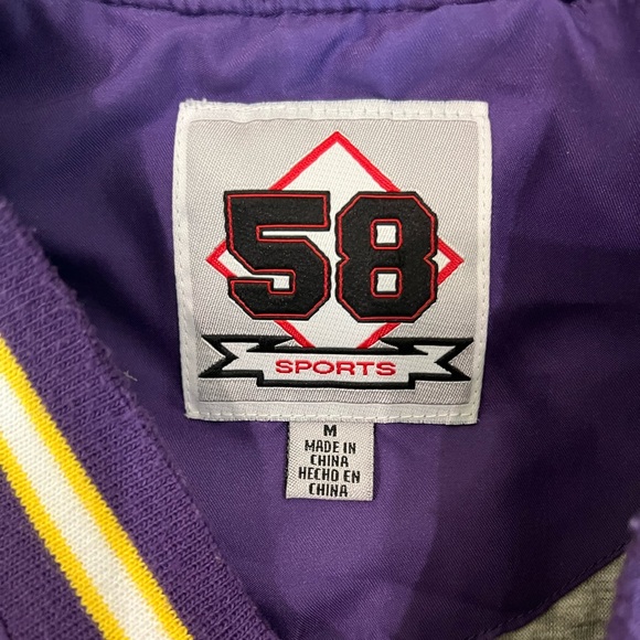 58 Sports LSU Pullover Purple Gold Embroidered M - Picture 3 of 5